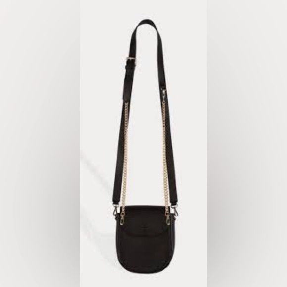 Shay Bandolier Black Crossbody Bag with Chain Strap (silver!) - Picture 16 of 16